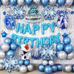 5pcs Large Snowflake Foil Balloons Christmas Winter Party Supplies