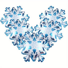 5pcs Large Snowflake Foil Balloons Christmas Winter Party Supplies