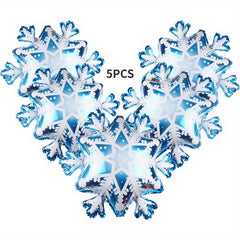 5pcs Large Snowflake Foil Balloons Christmas Winter Party Supplies