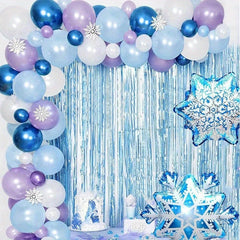 5pcs Large Snowflake Foil Balloons Christmas Winter Party Supplies