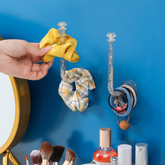 Clear Crystal Wall Hook for Jewelry and Accessories - Multifunctional Organizer
