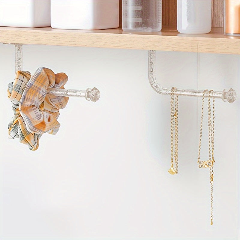 Clear Crystal Wall Hook for Jewelry and Accessories - Multifunctional Organizer