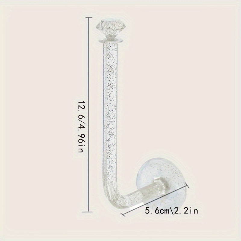 Clear Crystal Wall Hook for Jewelry and Accessories - Multifunctional Organizer