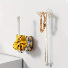 Clear Crystal Wall Hook for Jewelry and Accessories - Multifunctional Organizer