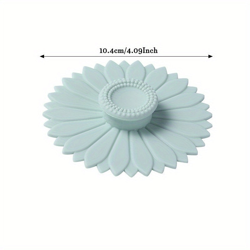 Sunflower Shaped Dustproof Silicone Cup Lids for Most Cup