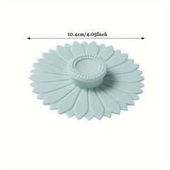 Sunflower Shaped Dustproof Silicone Cup Lids for Most Cup