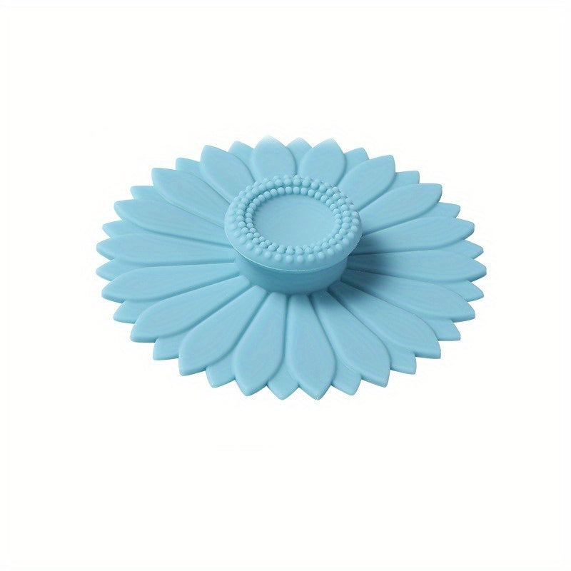 Sunflower Shaped Dustproof Silicone Cup Lids for Most Cup