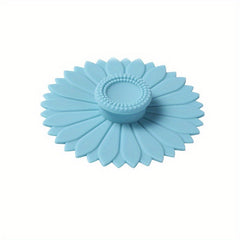 Sunflower Shaped Dustproof Silicone Cup Lids for Most Cup