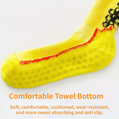 Anti Slip Football Socks Thick Padded Crew Sport Socks