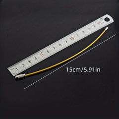5pcs Stainless Steel Keychain Keyring Metal Cable Rope Key Holder