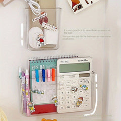 No Punching Wall Mounted Storage Rack Dormitory Bedside Mobile Phone Storage Box