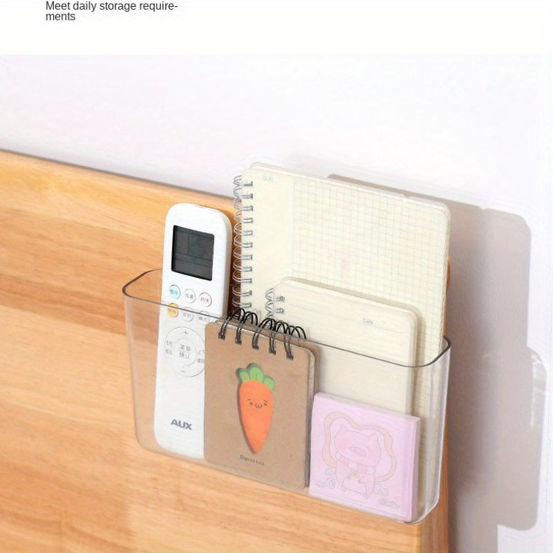 No Punching Wall Mounted Storage Rack Dormitory Bedside Mobile Phone Storage Box