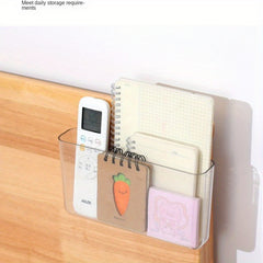 No Punching Wall Mounted Storage Rack Dormitory Bedside Mobile Phone Storage Box