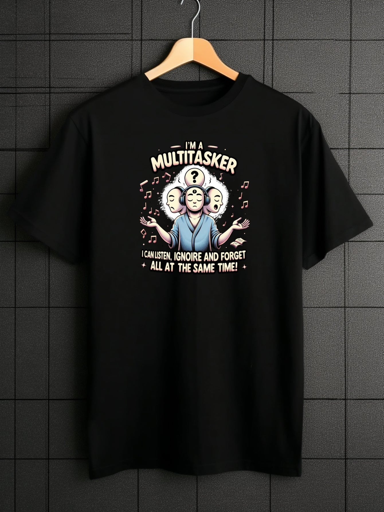 Men's Letters Pattern Shirt Casual Short Sleeve Tee Top