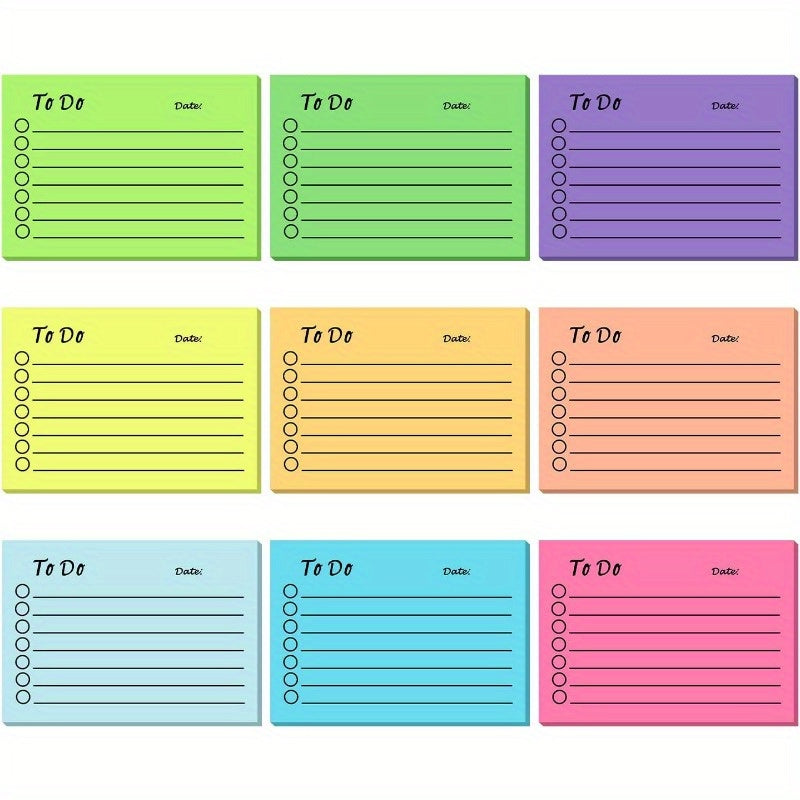 Mixed 9 Sticky Notes 450 Pages Daily Memo Pad
