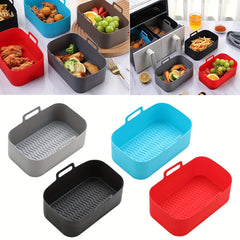 1pc Air Fryer Silicone Tray Baking Basket