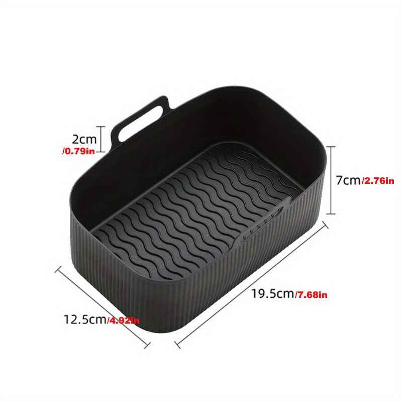 1pc Air Fryer Silicone Tray Baking Basket