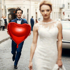 4pcs Large Red Heart Balloon 81x28cm for Wedding, Anniversary, Christmas Party