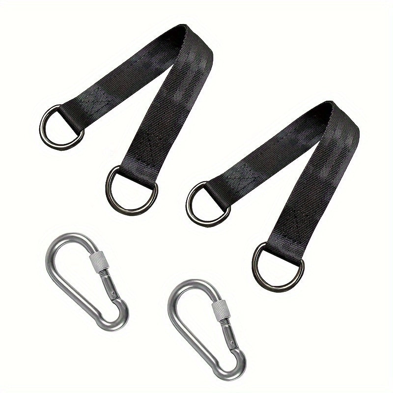 2pcs Outdoor Hanging Straps Tree Swing Kit Hammocks Stands & Accessories