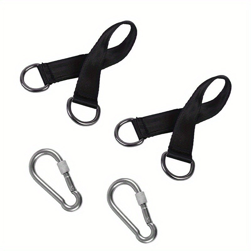 2pcs Outdoor Hanging Straps Tree Swing Kit Hammocks Stands & Accessories