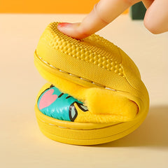 Dino Fleece House Shoes for Boys, Indoor Winter Walking Shoes