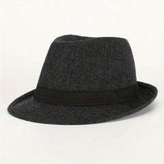 Classic Plaid Vintage Top Hat Sun Hat for Men Women