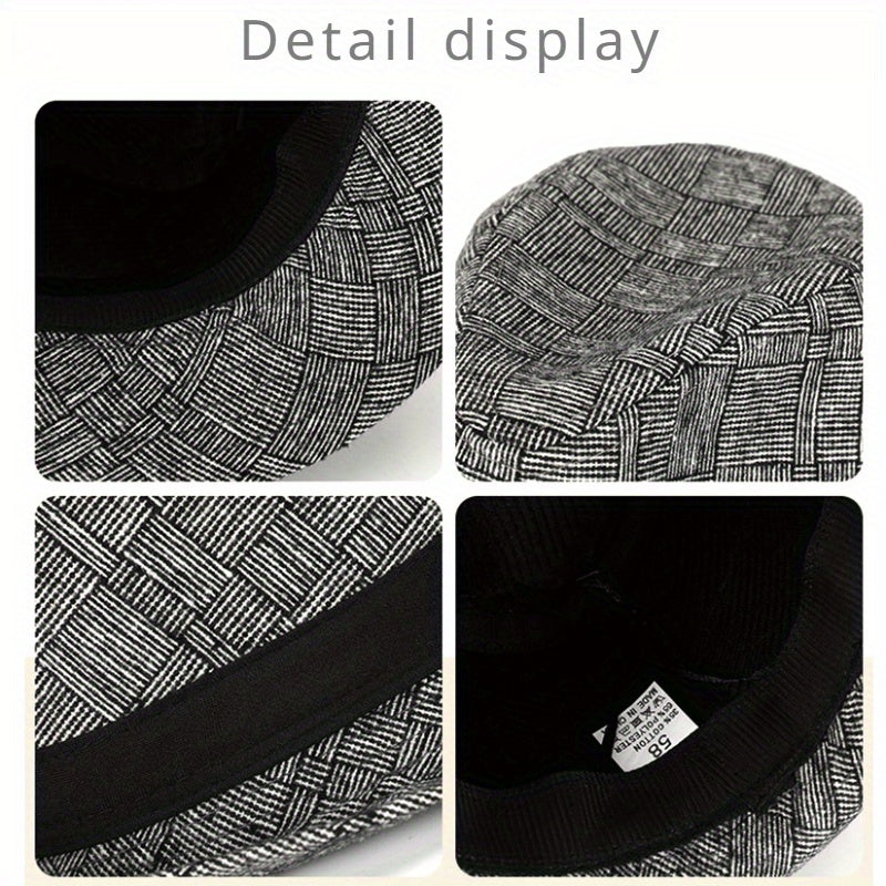 Classic Plaid Vintage Top Hat Sun Hat for Men Women