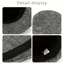 Classic Plaid Vintage Top Hat Sun Hat for Men Women