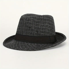 Classic Plaid Vintage Top Hat Sun Hat for Men Women