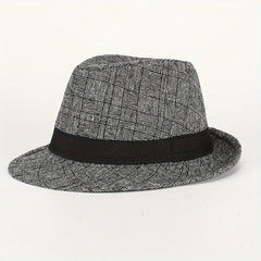Classic Plaid Vintage Top Hat Sun Hat for Men Women