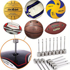 50pcs Ball Pump Needles Stainless Steel Air Pump Needles for Sports Balls