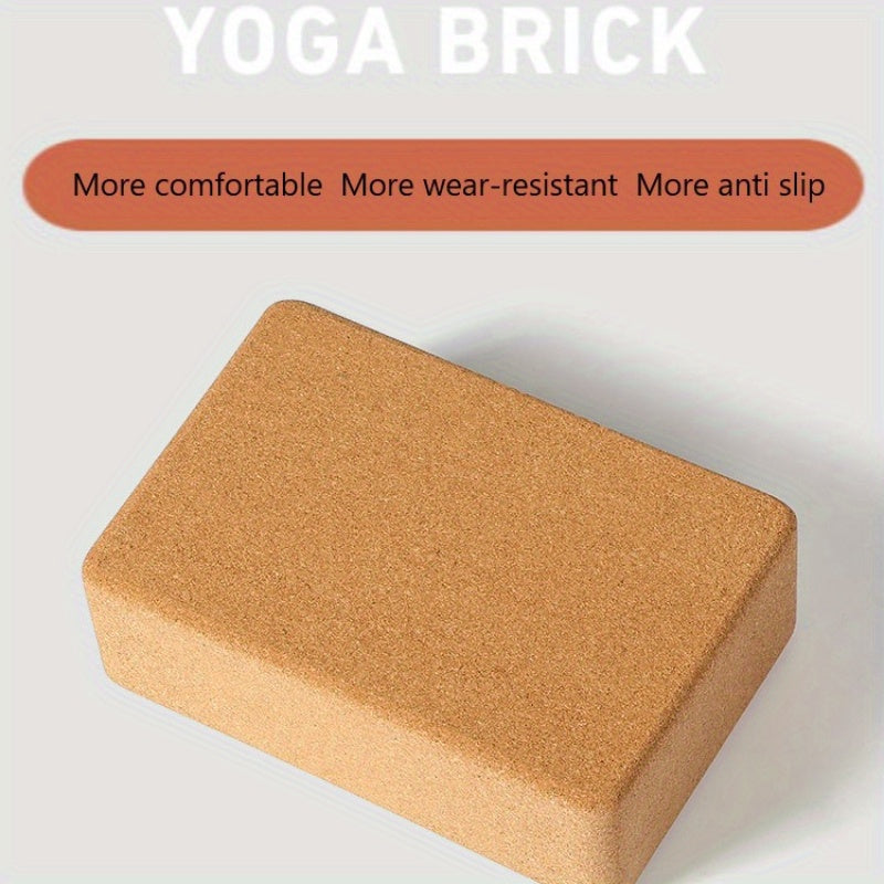 Non-slip Cork Yoga Brick for Fitness Press Training
