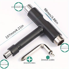 Portable Skate Tool T Wrench Cross Head Screwdriver Roller Skate Repair