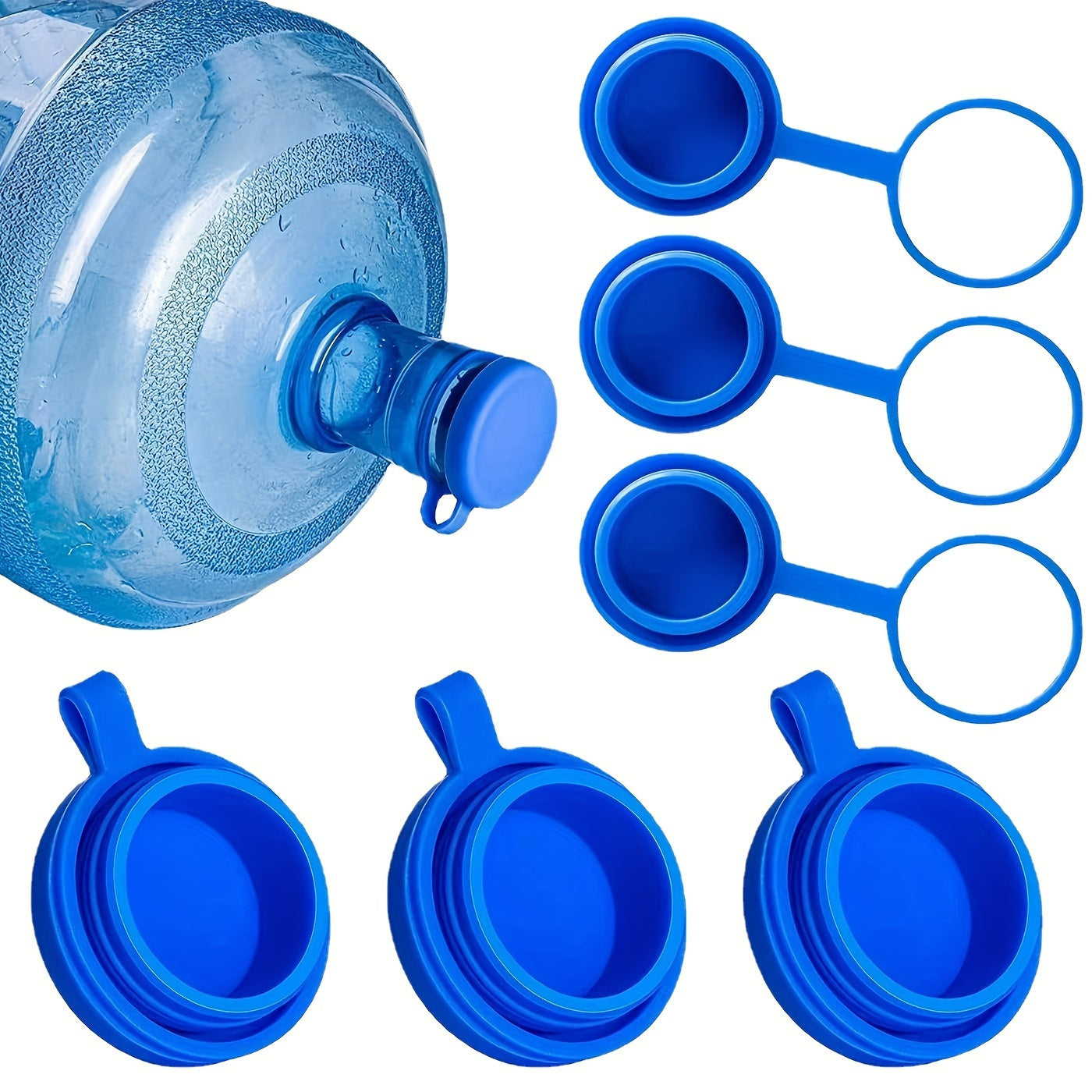 2pcs Reusable Water Bucket Lids, Dustproof & Splash-proof Rubber Cover