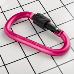 10pcs D-shaped Buckle w/ Lock Screw Cap Aluminum Alloy Backpack Hanging Buckle