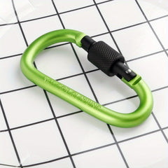 10pcs D-shaped Buckle w/ Lock Screw Cap Aluminum Alloy Backpack Hanging Buckle