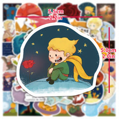 50pcs Prince Rose Sticker Fairy Tale H Cartoon Waterproof Anime Guka Sti