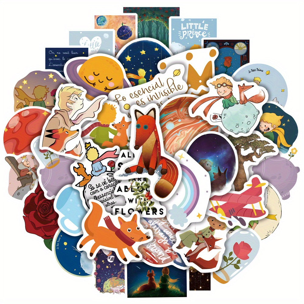 50pcs Prince Rose Sticker Fairy Tale H Cartoon Waterproof Anime Guka Sti