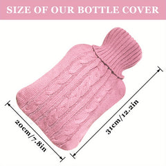 Soft Knitted Hot Water Bottle Cover Removable & Washable Comfortable Hot Bag