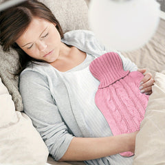 Soft Knitted Hot Water Bottle Cover Removable & Washable Comfortable Hot Bag