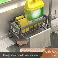 Kitchen Storage Rack Wall-mounted Rag Rack Sponge Storage Rack