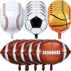 20pcs Sports Foil Balloon Set Baseball Football Basketball Metal Balloon