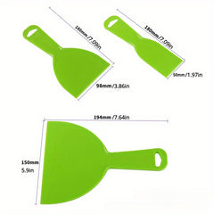 3pcs Plastic Scraper Tool Set for Home Improvement and Crafting