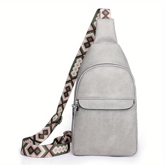 Women's Geometric Strap Shoulder Bag for Outdoor Sports