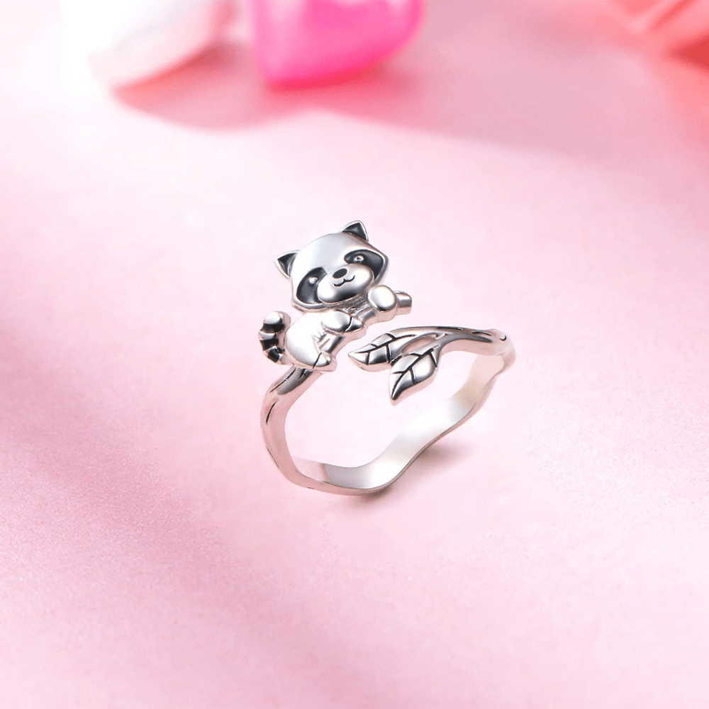 Creative Raccoon Animal Ring Party Jewelry Gift