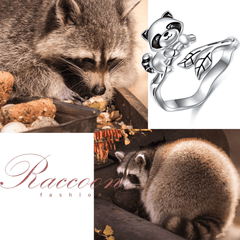Creative Raccoon Animal Ring Party Jewelry Gift