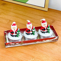 9pcs Christmas Candle Set Santa Claus Snowman Romantic Decoration
