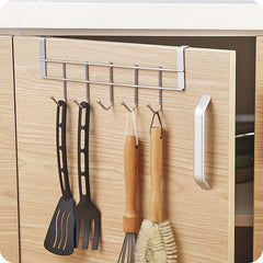 10pcs Stainless Steel Five Hook Door Clothes Hanger