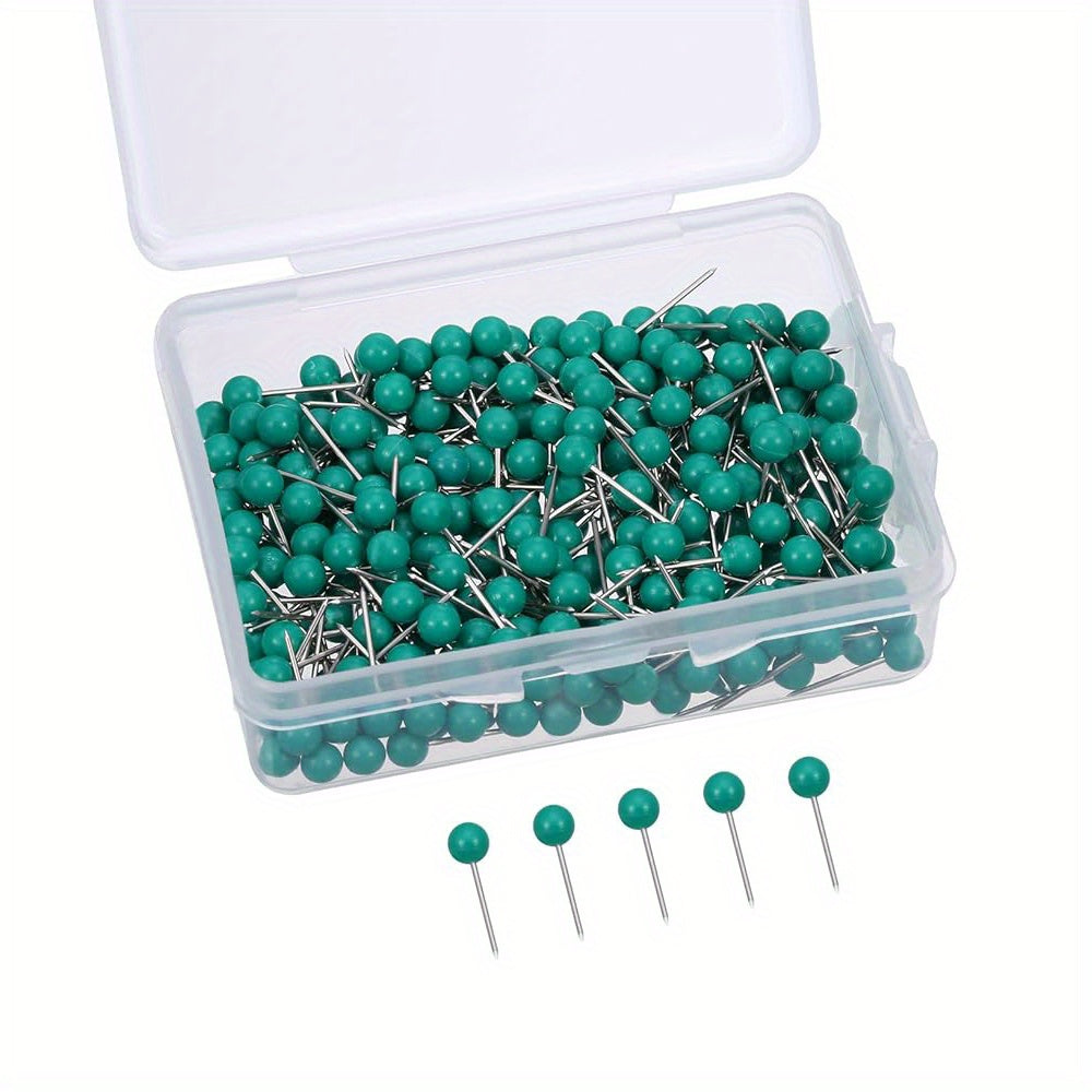 500 Map Pins Small Size Green 1/8 Inch