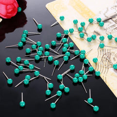500 Map Pins Small Size Green 1/8 Inch